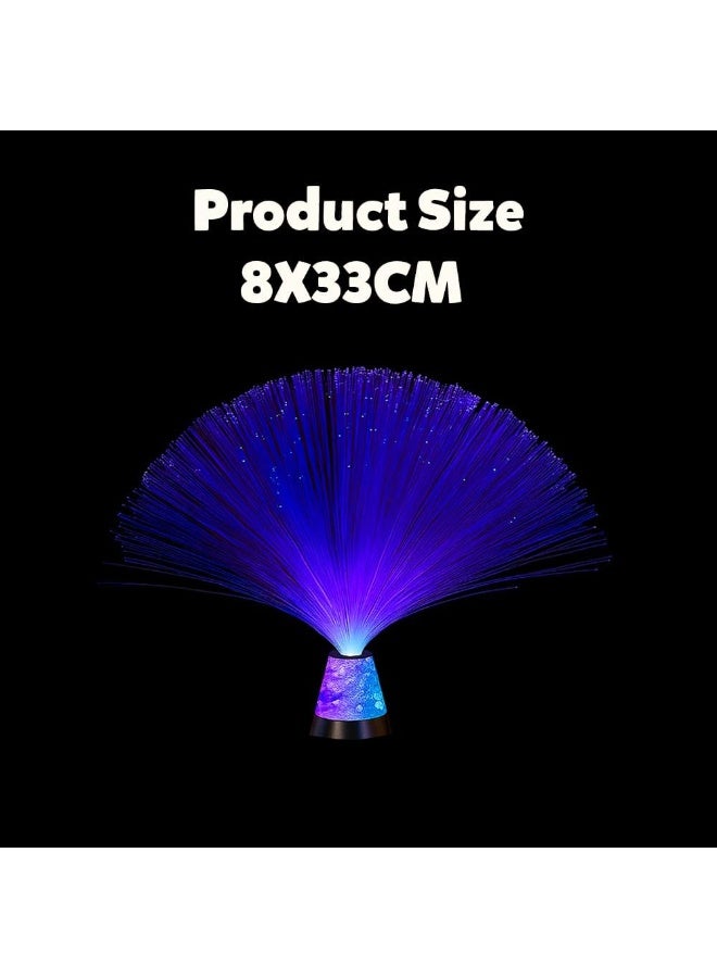 abley's Fiber Optic LED Mood Lamp with Color Changing Crystal Base, Sensory Light for Relaxation, Multi-Color - Image 3